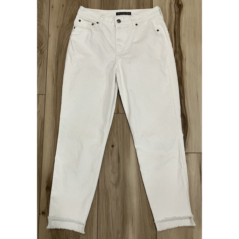 Abercrombie And Fitch Signature White Textured Jeans Women’s Size 26x27R